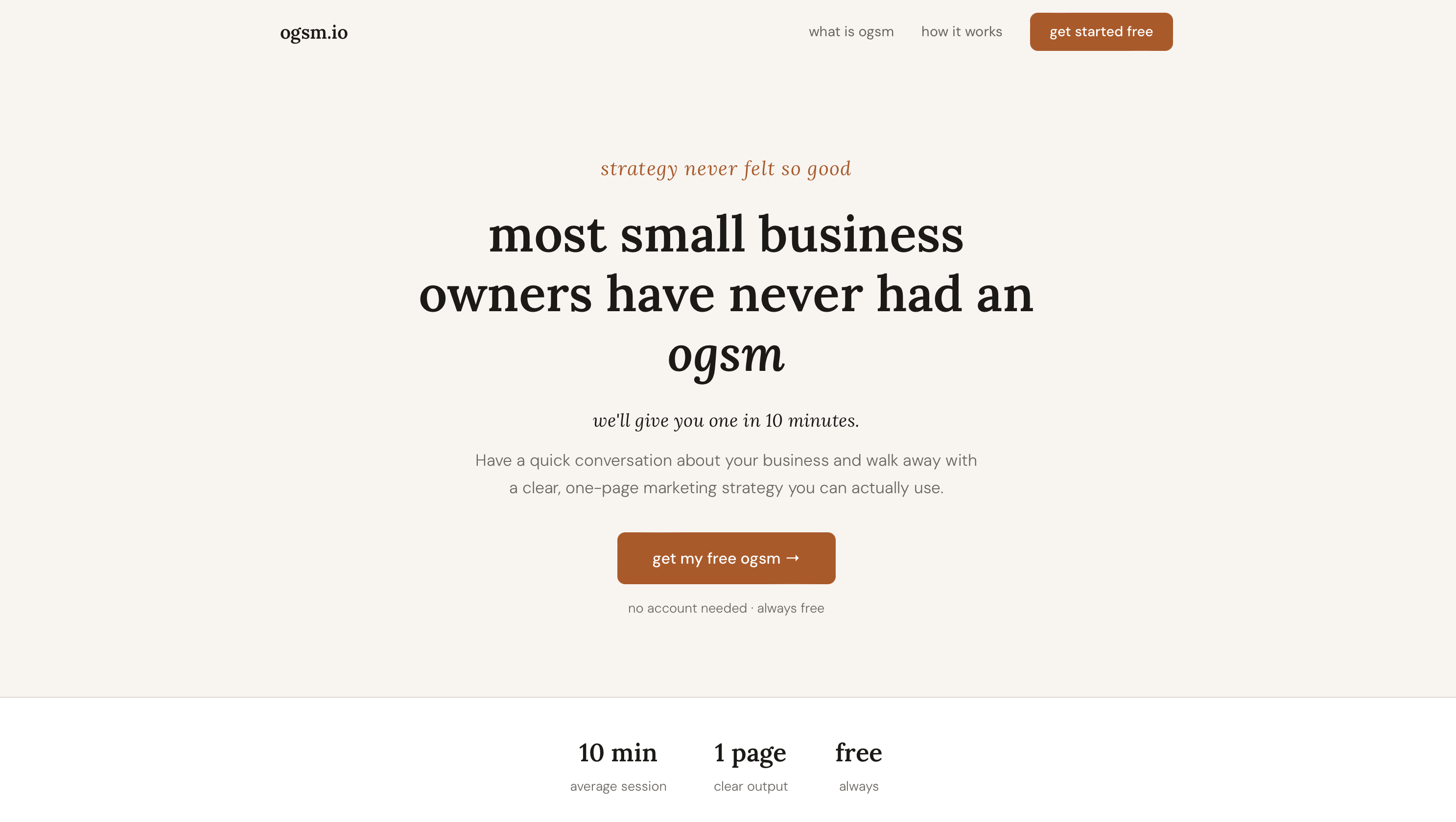 ogsm.io landing page